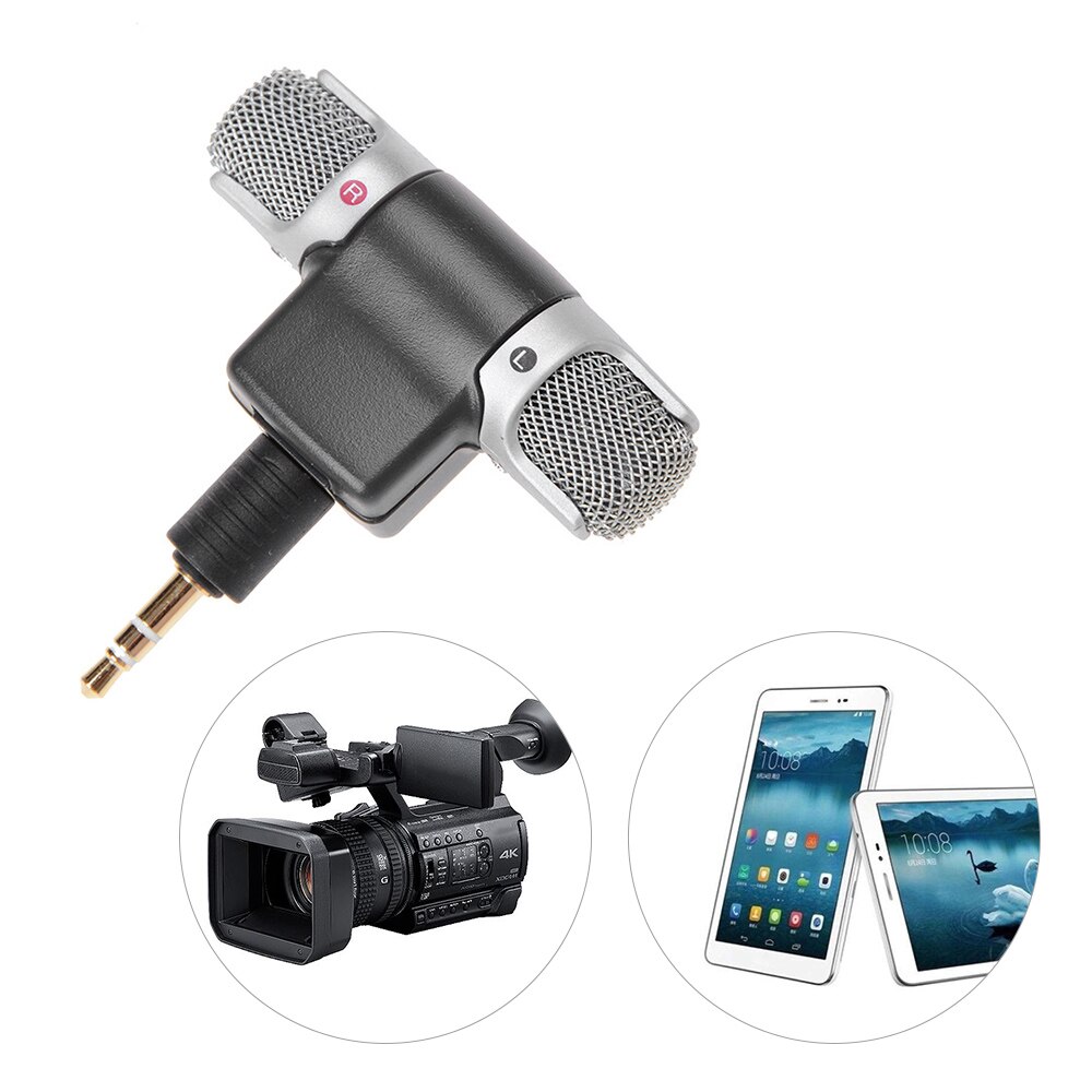 Mini Microphone avec prise TRS 3.5mm, pour PC portable, tablette, caméra, enregistrement