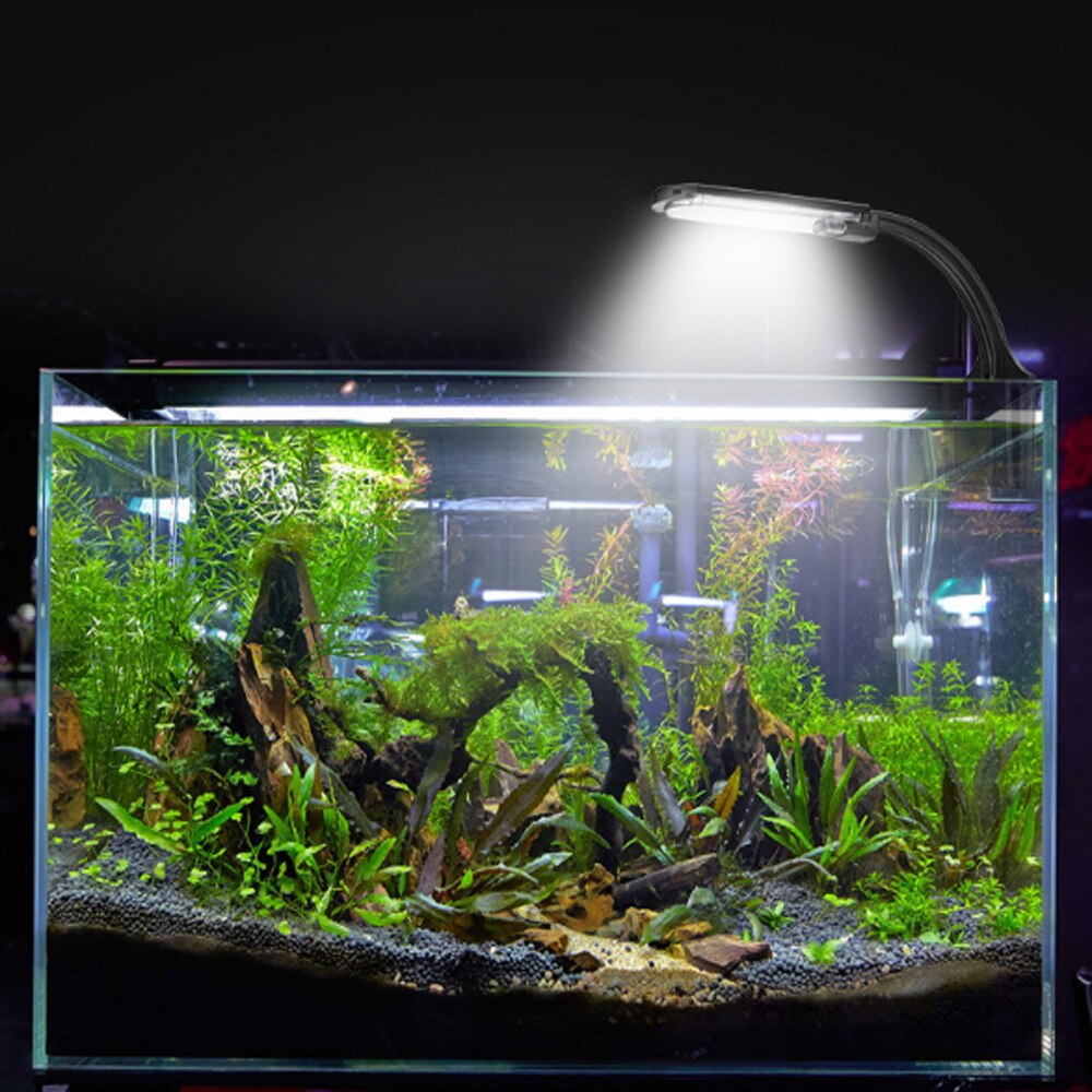 Led akvaario valaistus 5w clip-on kevyt aqua nano kala tuoreita kasveja säiliöt