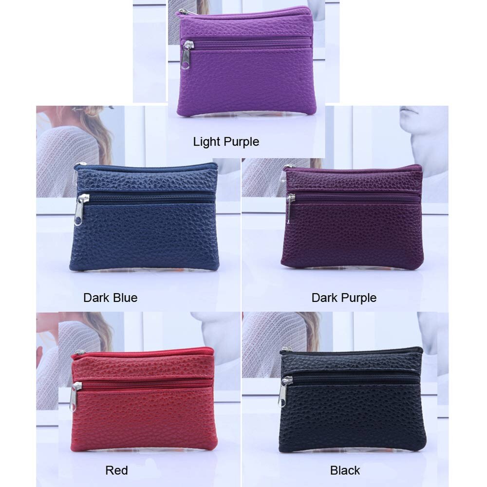 Cartera de cuero Multi funcional con cremallera tarjetero Monedero Hombre y Mujer Portomonee Carteira Porte fetille