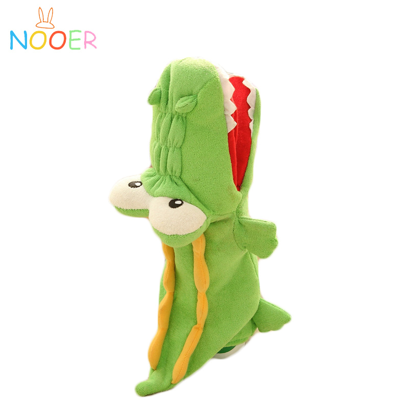 Nooer 1pcs crocodile hand puppet plush hand puppet crocodile plush toys for children kids birthday