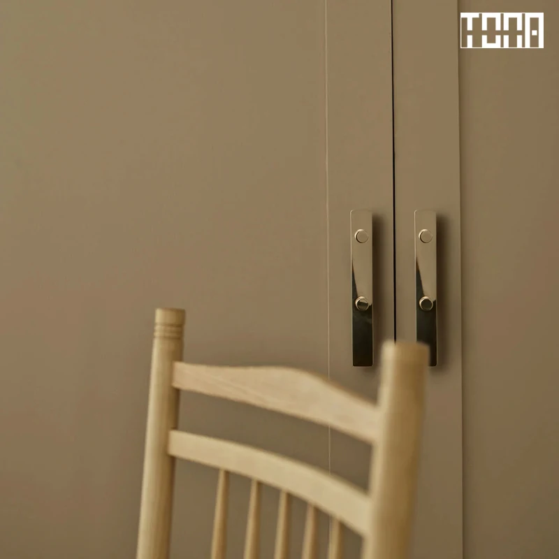 Messing dørhåndtak glanset messing skaphåndtak skuffhåndtak og grep til hjemmet speilblanke møbler håndtak kjøkkenhåndtak