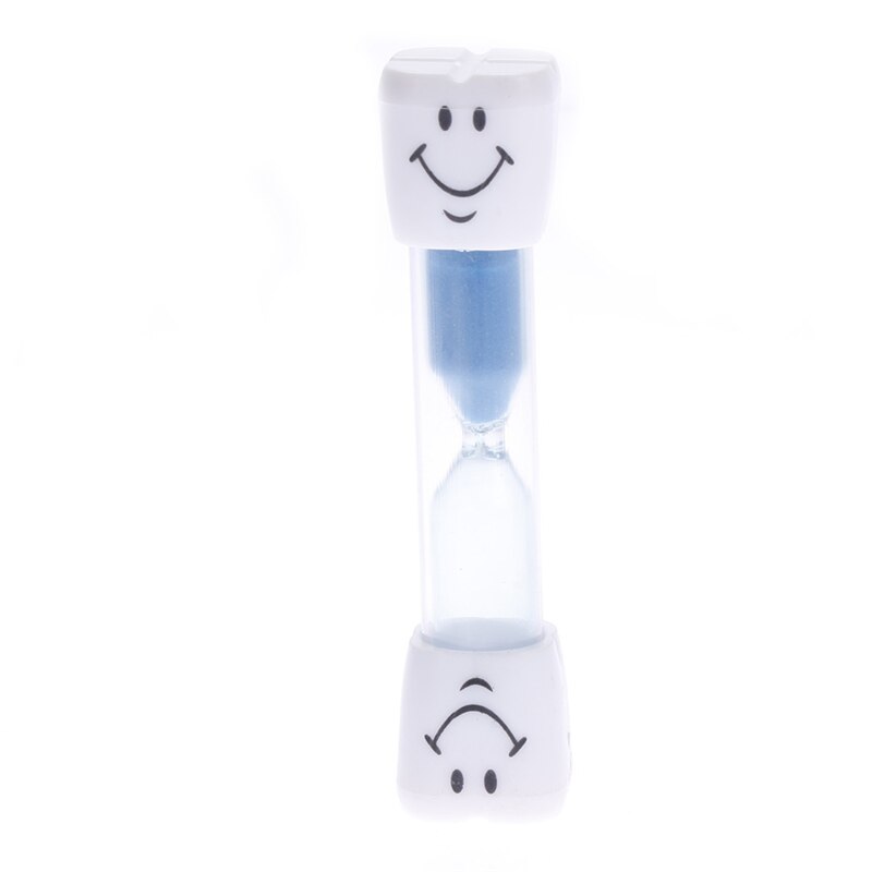Children Kids Tooth Brushing Timer 2 Minutes Smiling Face Sandglass Hourglass Make children love brushing their teeth Of: blue