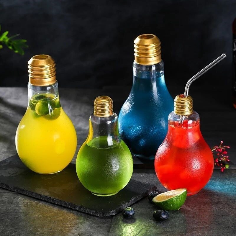 Verre à cocktail en forme d'ampoule, verre à vin, lait, thé, tasse sans plomb