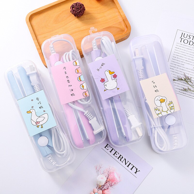 Mini lisseur à cheveux de dessin animé, portable et mignon, pour la maison et les voyages, outils de lissage des cheveux, 220v fers plats