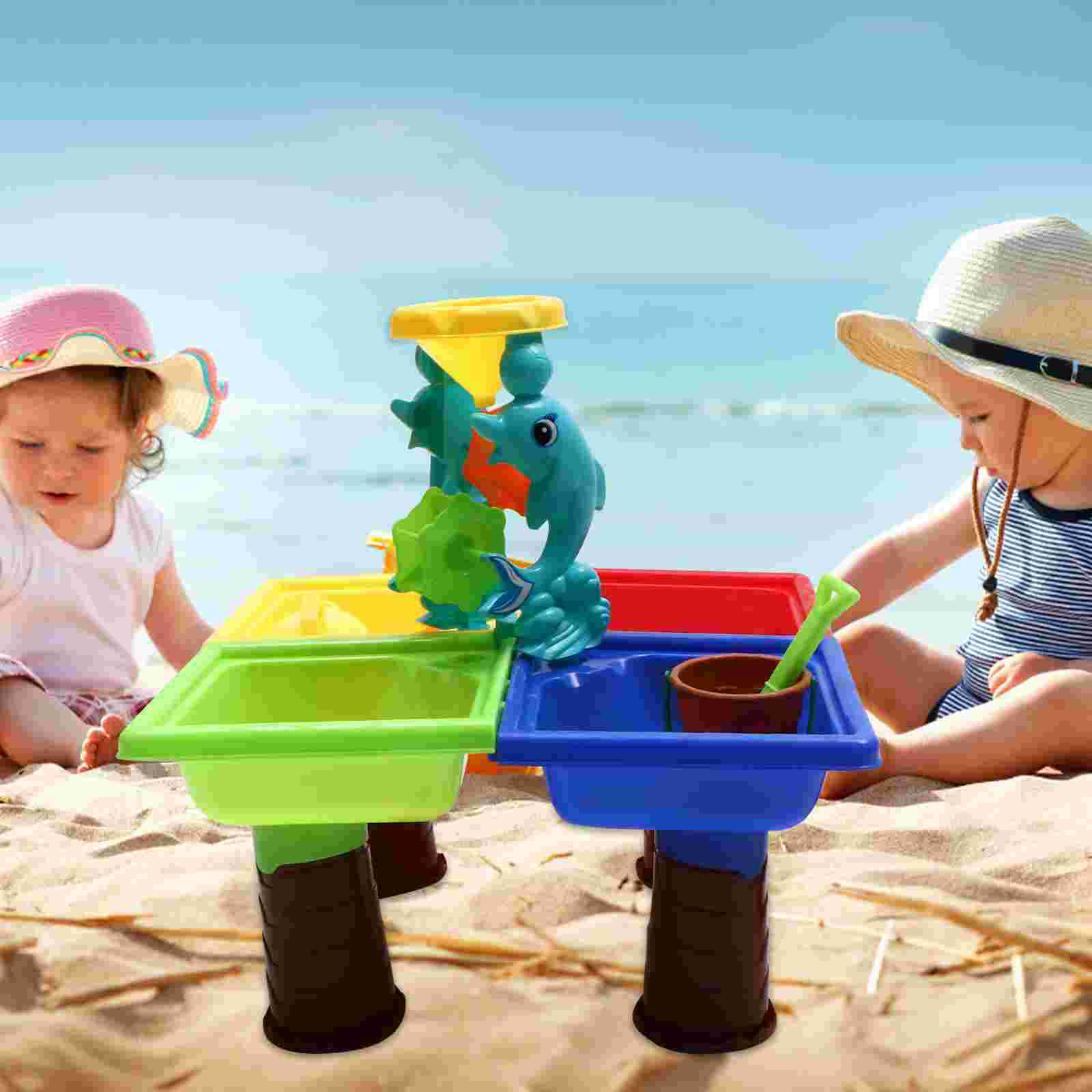 1 Set Assembling Beach Table Sand Playing Toys Set Kids Educational Playthings