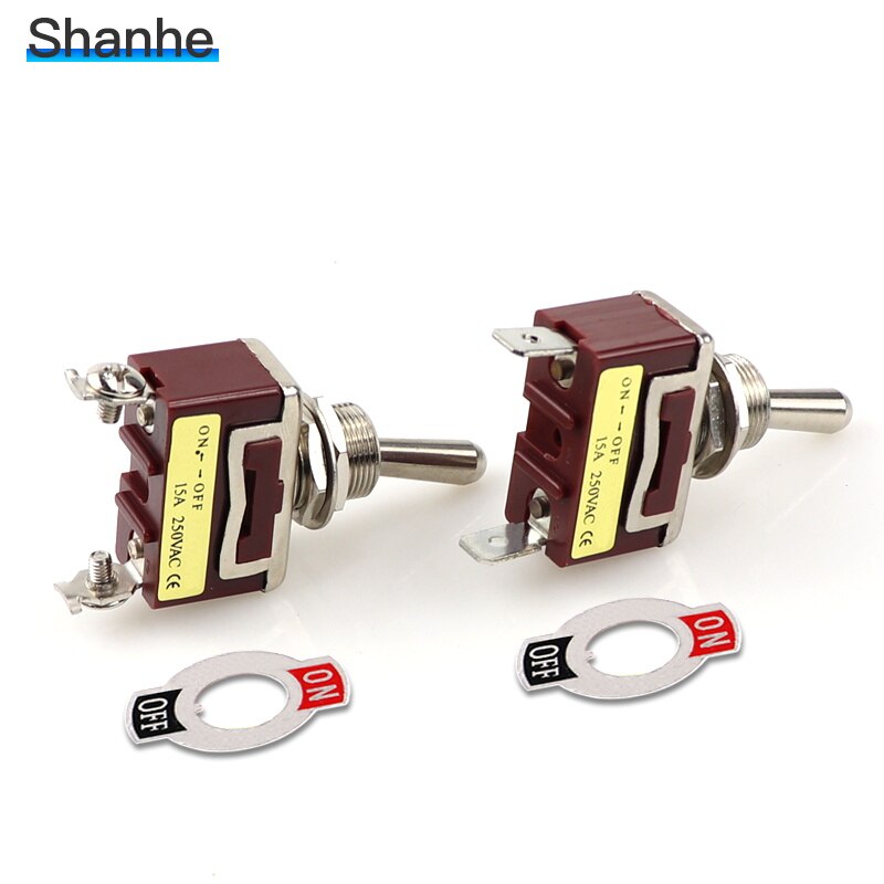 12mm Momentary toggle switch 2PINS single side spring return with waterproof cover