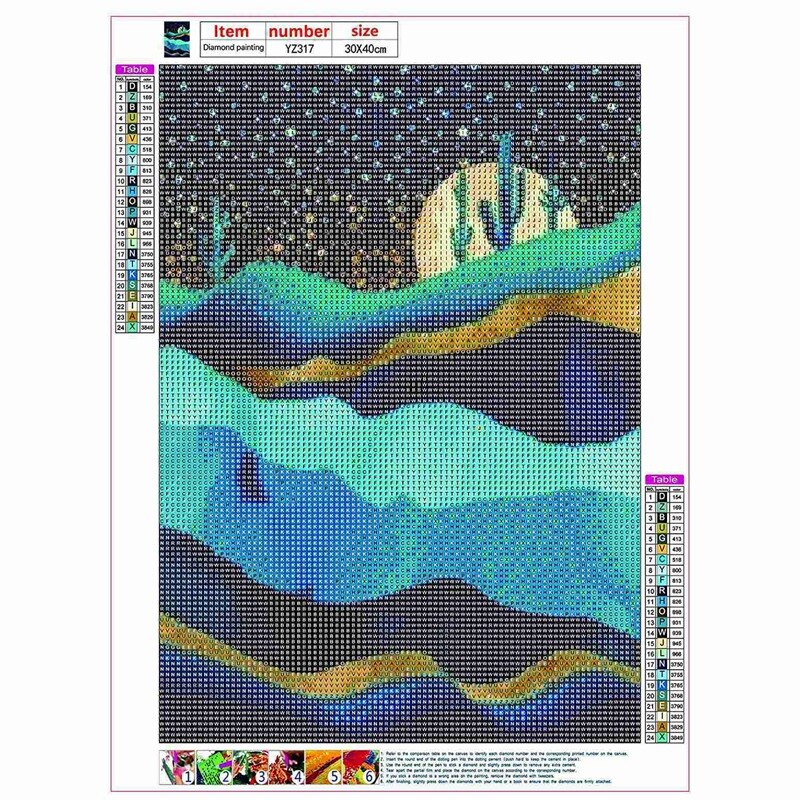 Diamond Painting Kit, DIY 5D Diamond Art Painting,Abstract Scenery Paint for Home Wall Decor (11.81 x 15.75 In)