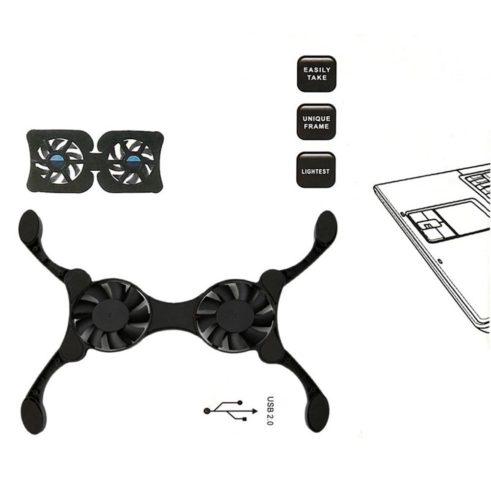 Laptop Cooling Fan Holder Universal Foldable USB Laptop Cooler Quiet Heat Dissipation Cooling Fan Bracket