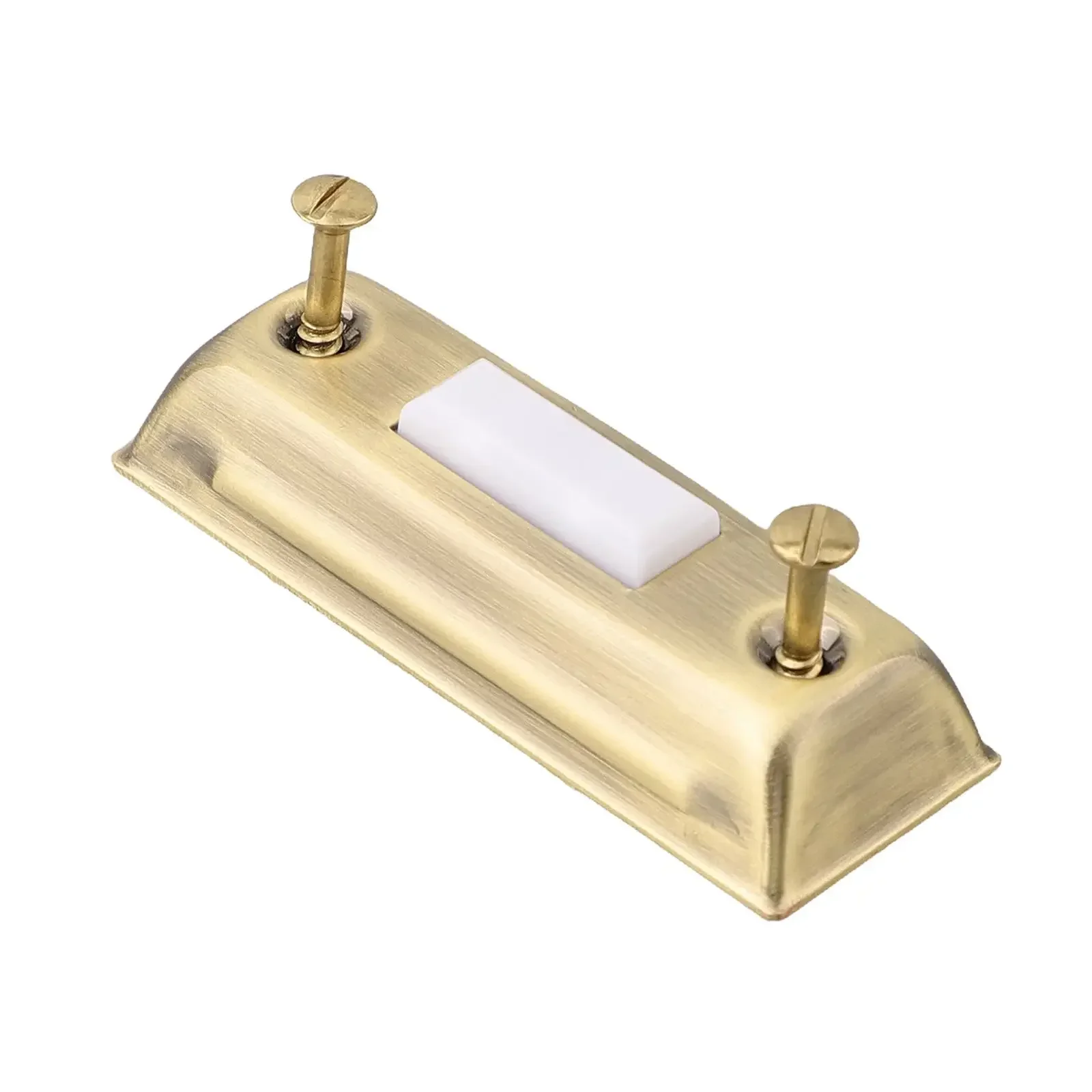 LED-verlichte deurbeldrukknop Antiek messing Rechthoekige verlichte deurbelknop Vervanging Bedrade deurbelknop