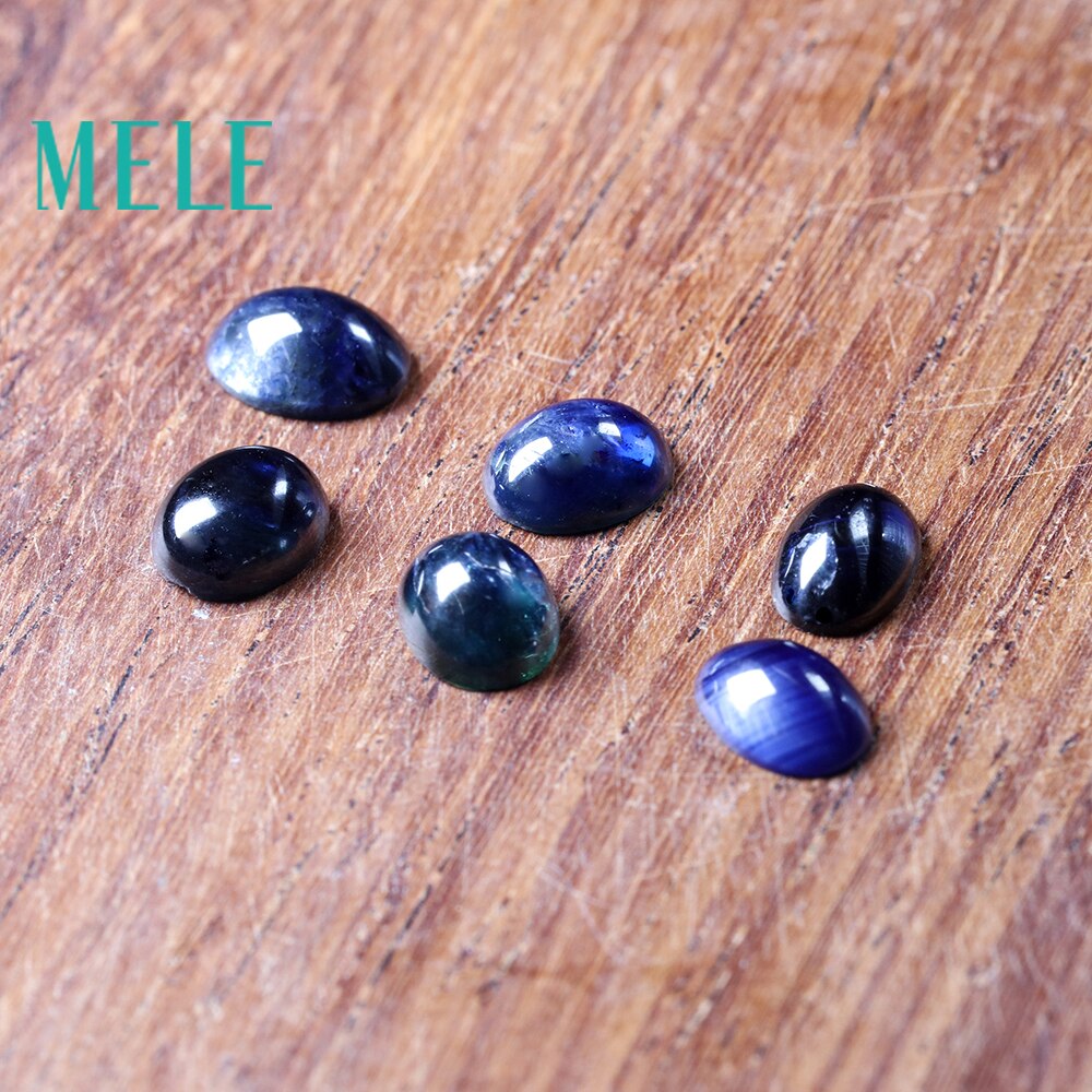 Natural Blue Sapphire loose gemstone for jewelry making,4X6-5X7mm 1.5--3ctct oval 2pcs fine jewelry DIYstones with