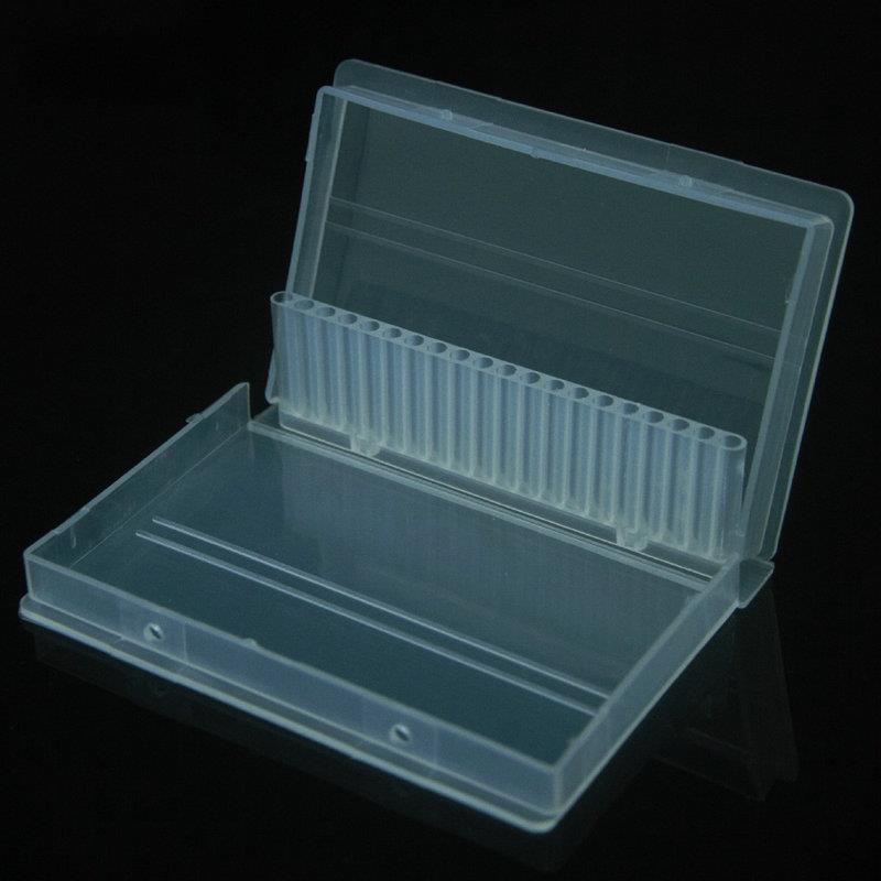 1pc gennemsigtige akryl søm bore boks 20 huller plast display stand beholder til 3/32 " bits bor udstilling