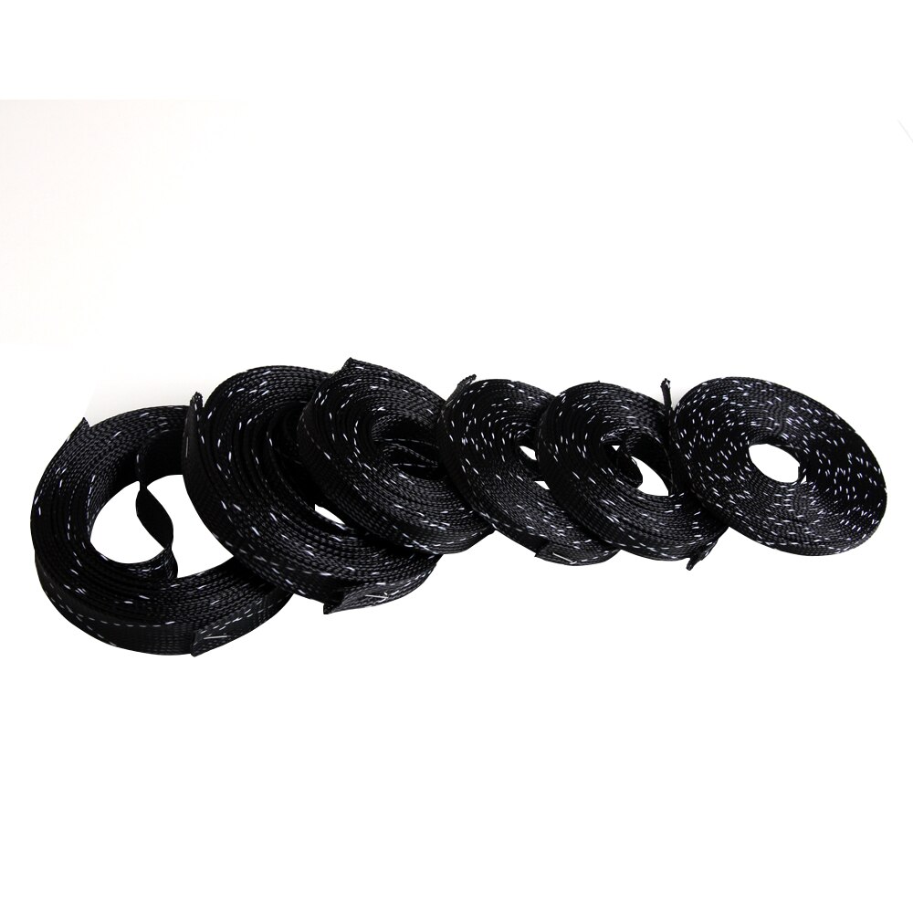 5M Gevlochten Kabel Bescherming Mouw 4-25 Mm Strakke Huisdier Uitbreidbaar Mouw Draad Wrappe Kabel Organizer