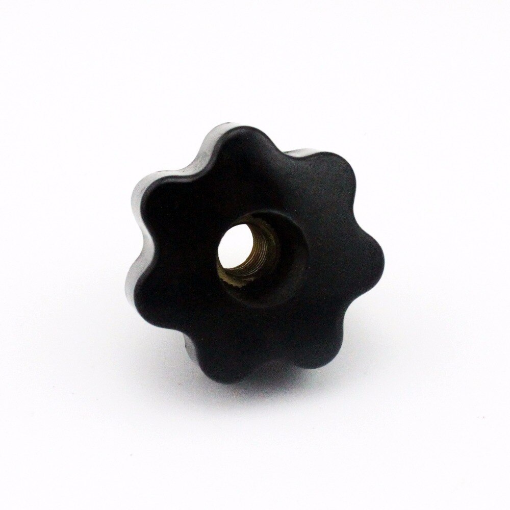 6pcs M10 Female Thread 40mm OD Star Shaped Head handle Nuts Knob Clamping Nuts Knob with through-hole