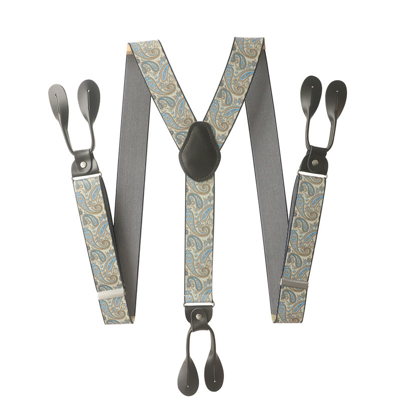 Bretelle Vintage ▾ da uomo di larghezza 3,5 cm con estremità a bottone in pelle PU nera rifinita con retrò a Y, bretelle elastiche regolabili per pantaloni, cintura: Colore rosa