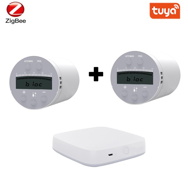 Tuya Smart ZigBee Radiator Actuator Support Alexa TRV Programmable Thermostatic Radiator Valve Temperature Controll