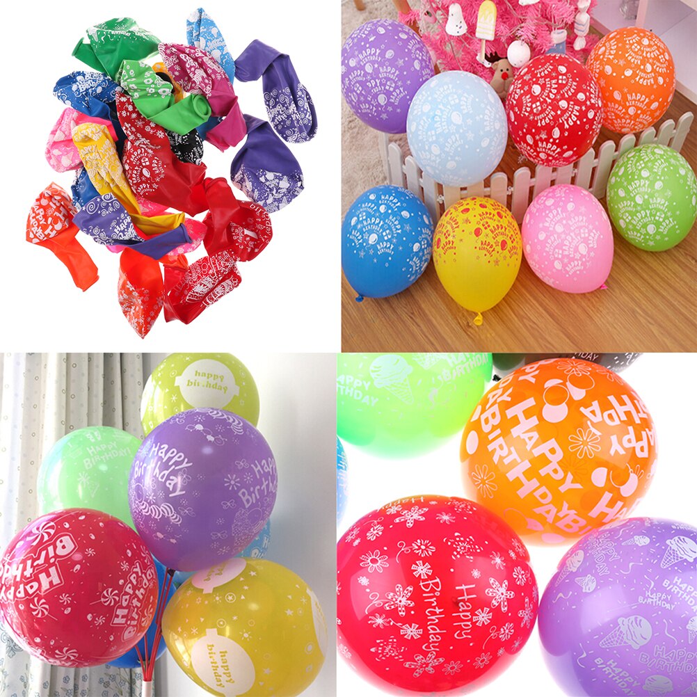 10Pcs Bruiloft Decoratie Latex Ballonnen Voor Gelukkige Verjaardag Opblaasbare Helium Ballonnen Benodigdheden Baby Kinderen Speelgoed