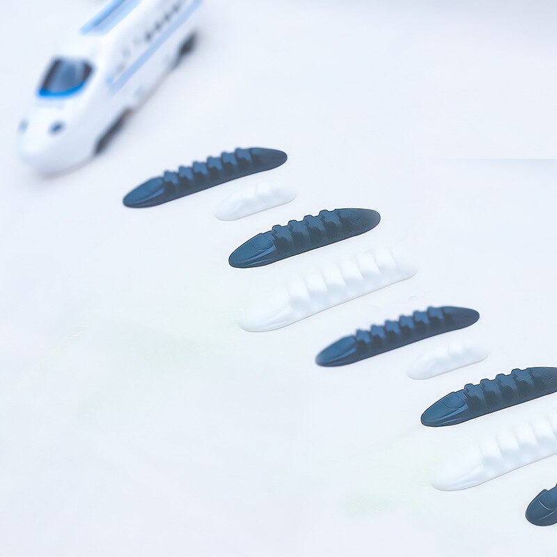 Black Desktop Clip Clamps TPR Cable Wire Organizer Cable Clip USB Charger Earphone Cord Holder Cable Winder for Mouse Cables