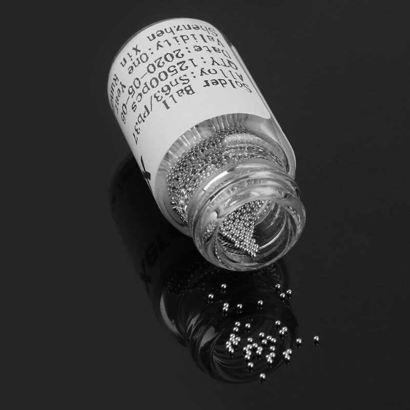 7 flasker 1.25w bga reballing baller 0.25/0.3/0.35/0.4/0.45/0.5/0.6mm loddekuler