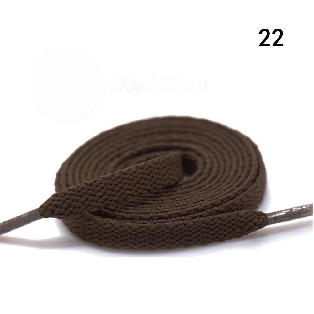 Kleurrijke Breed Van Platte Schoenveters Schoenveters Voor Sneakers Sportschoenen 24 Kleur 150Cm 1 Paar Gekleurde Wandelschoenen veters Strings: Bruin
