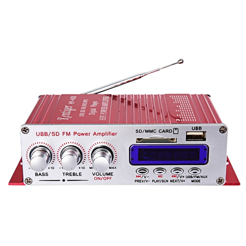 Kentiger hy- -400 hi-- fi autoradio mit verstärker,  mp3 lautsprechern, fm-radio, lcd-display, powerplayer für auto und motorrad, fernbedienung
