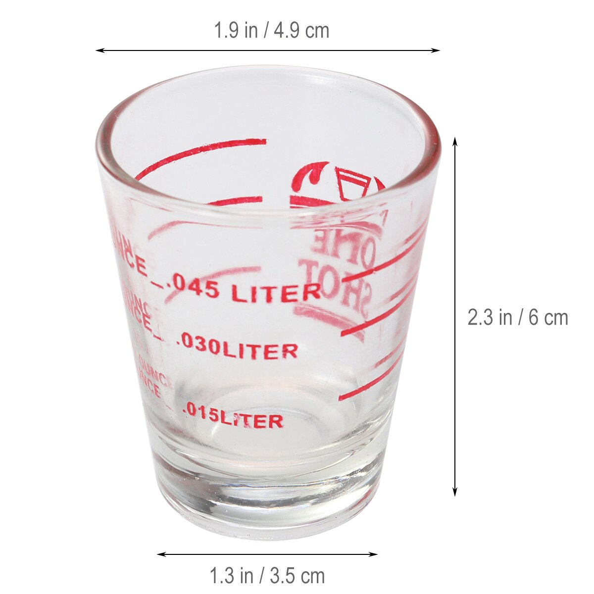 30ML Glass Measuring Cup Espresso Shot Glass Liquid Glass Ounce Cup with Scale Kitchen Measure Tool Supplies (Black)