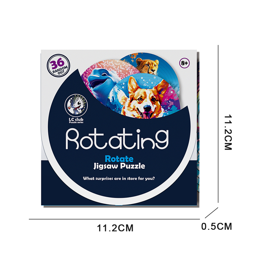 Decompression Irregular Rotate Jigsaw Puzzle Color Animal Rotating Puzzle Puzzle Montessori Toy Children's Birthday