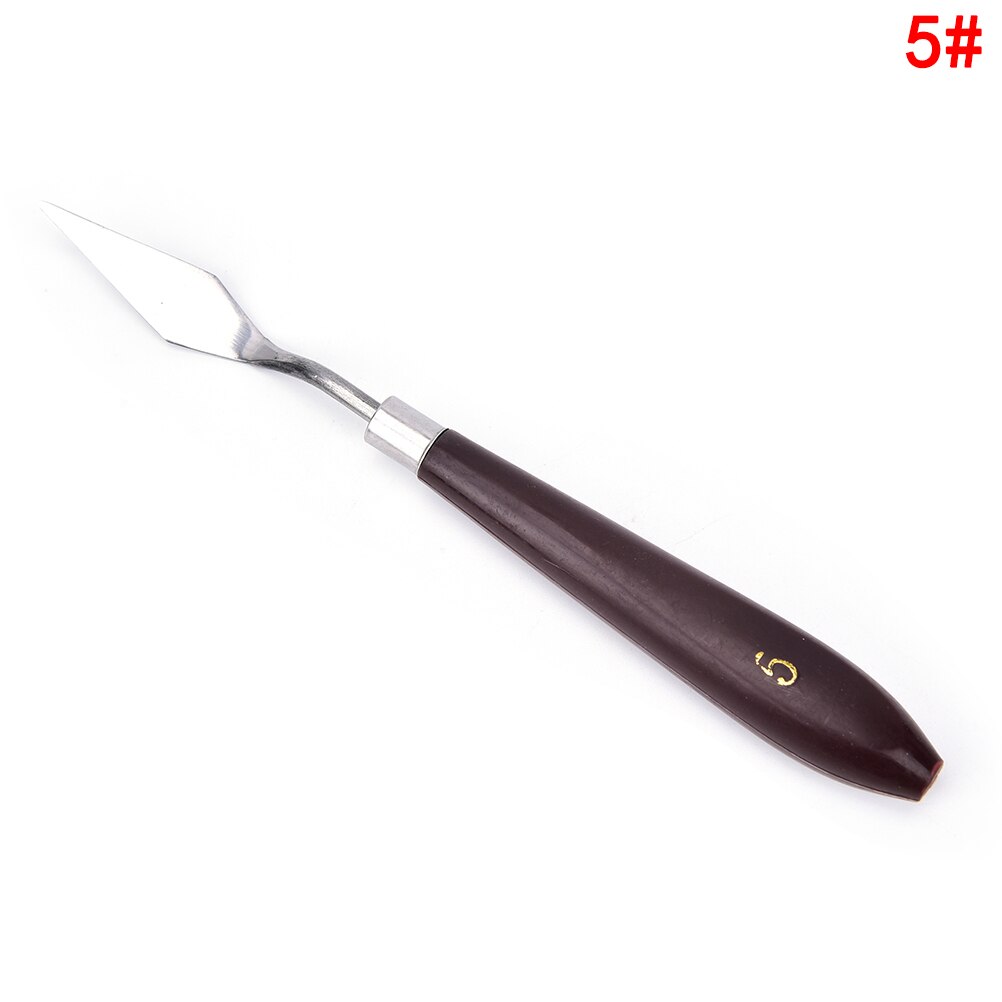 1 pièces inox peintures Palette grattoir spatule couteaux pour artiste huile Gouache peinture couteau lame outils: 5