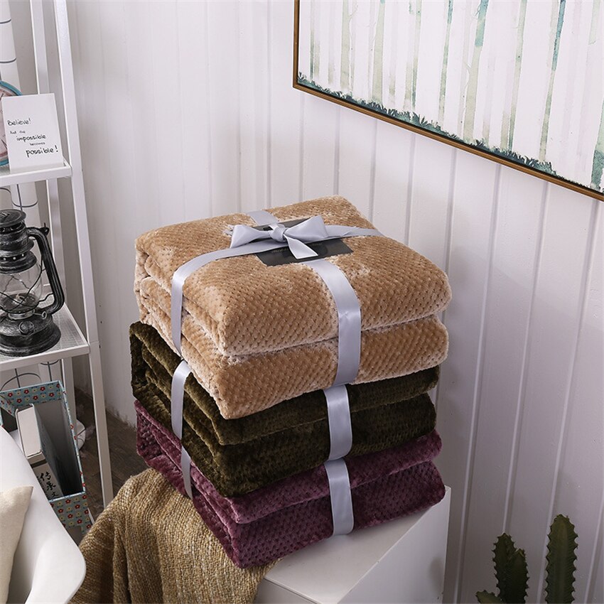 Weiche Warme Korallen Vlies Decke Winter Blatt Bettdecke Sofa Plaid Werfen Licht Dünne Mechanische Waschen Flanell Decken