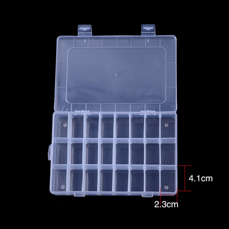 24 Compartments Waterproof Eco-Friendly Plastic Fishing Tackle Box Portable Fishing Lure Hook Rig Bait Storage Case 3: 24 Compartments