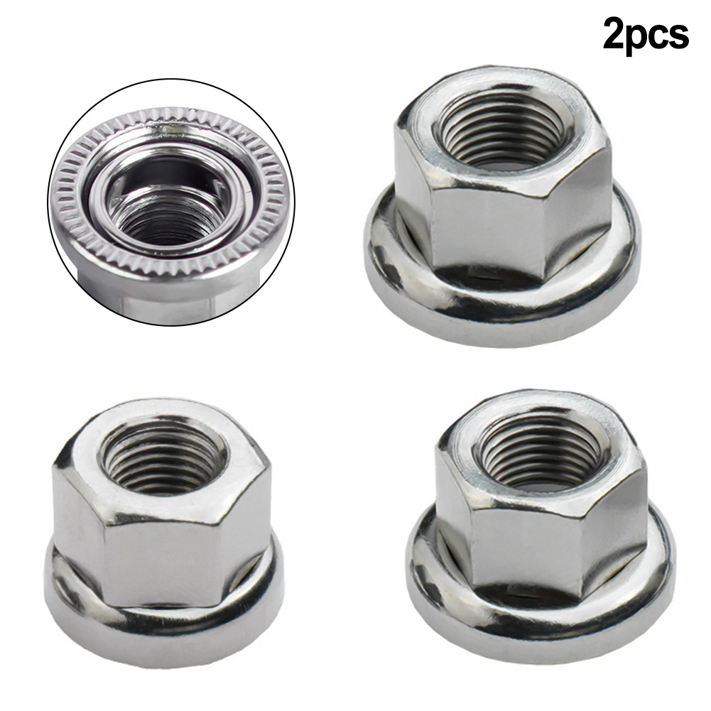 2 uds tuerca de tripulación para bicicletas tornillo de bicicleta M9 M10 3/8 tuerca de tornillo para bicicletas MTB bujes serie motores buje piezas de bicicleta de plata oscura