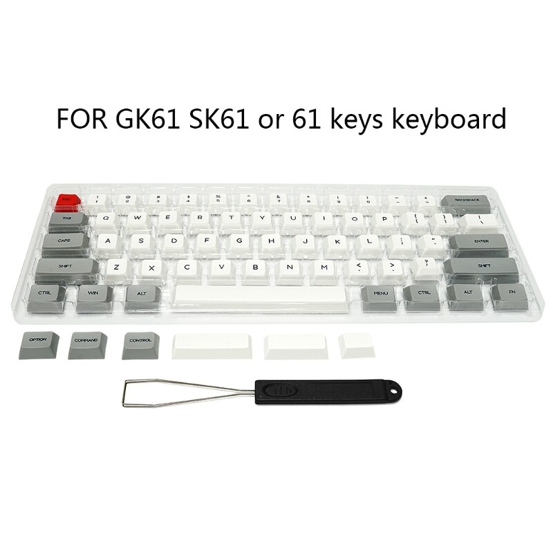Keyset Keycaps - Double Shot PBT - for GK61 SK61 Mechanical Keyboard