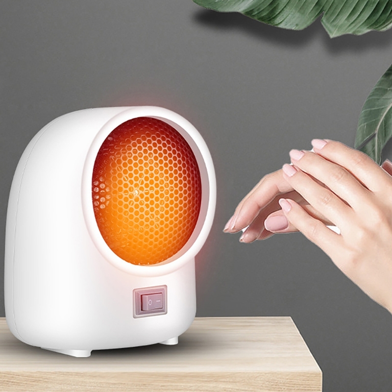 Portable 500W Small Portable Heater Quiet Energy Efficient Heating Device for Indoor Use in Office Desktop or Bedroom