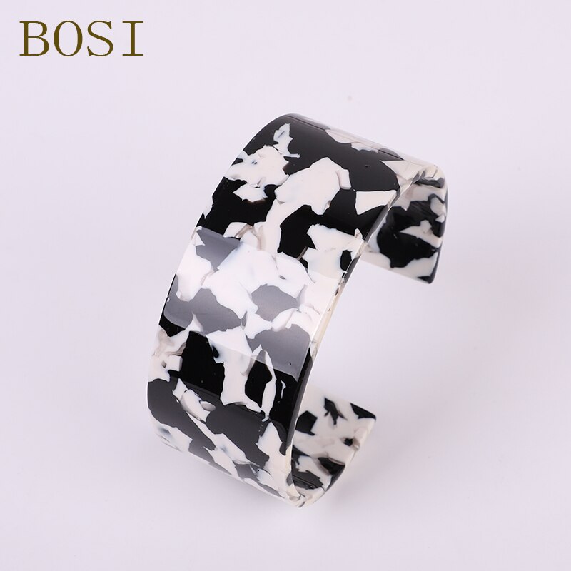 Bohemian Leopard Acitic Säure Acryl Harz Armbänder Bunte Armreif Für Frauen Harz Manschette Armband femme Einfache Elegante Schmuck: 9