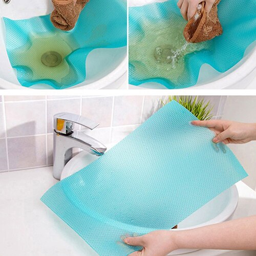 Anti-oilnn-esterilla para frigorífico con estilo, se puede reutilizar, almohadilla impermeable se puede lavar, alfombrilla para armario, almohadilla de espuma para frutas y verduras de 45*29cm