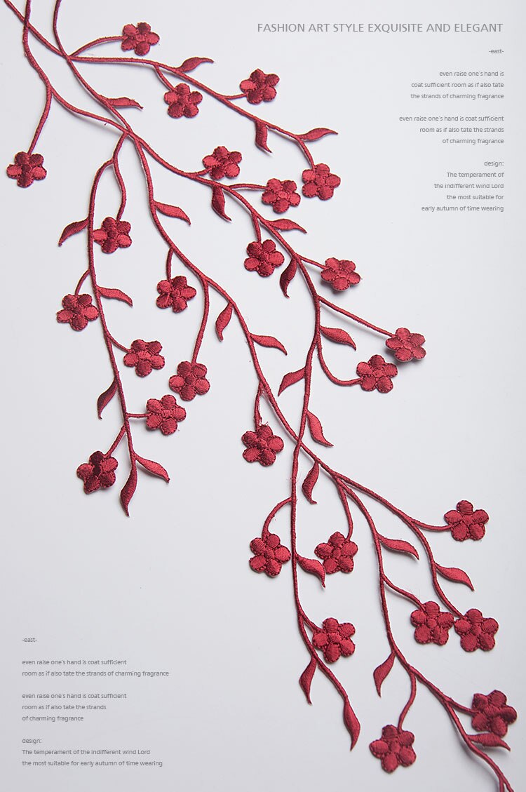 Lace Applique Fabric Flower Embroidered Patches DIY Sewing Applique Embroidery for Clothes Embroidered Patches Iron On