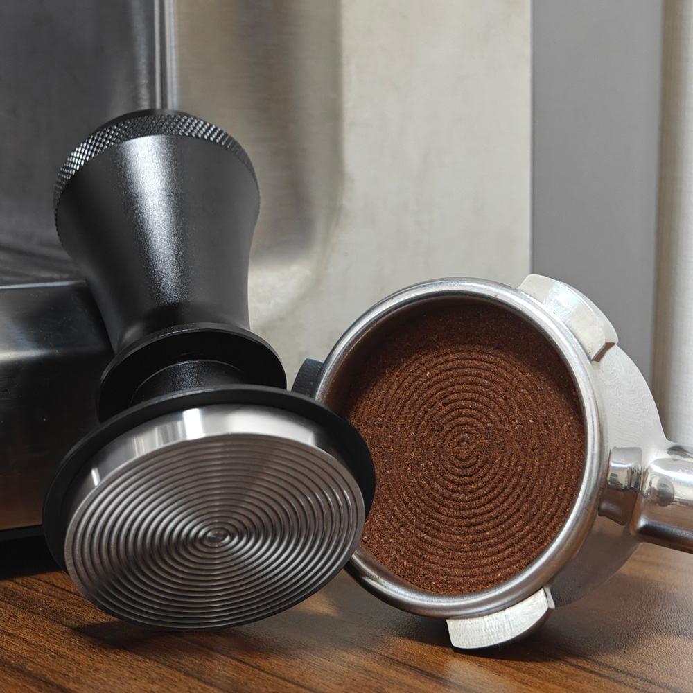 Kaffeestampfer mit doppelter Feder, WDT, Kaffeerührwerkzeug, Tampermatten-einstellen, 30 Pfund, konstanter Druckbelastung, Espresso-Stampfer 51 53 54 58 mm