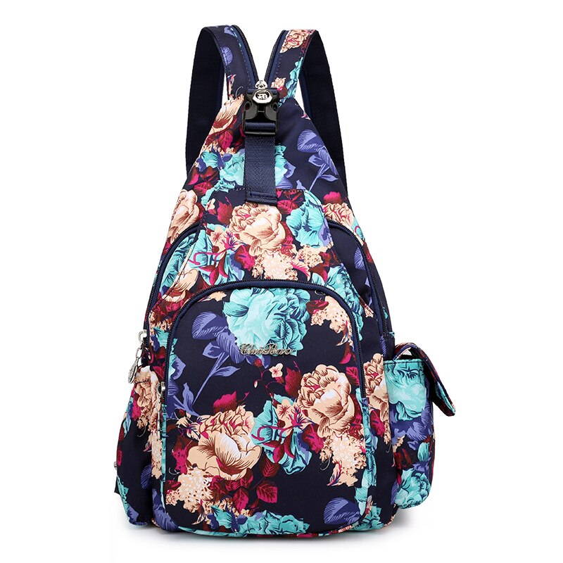 Zoete Meisjes Mode Bloemen Printing Bloem Schoudertas Dames Crossbody Tas Borst Tassen Voor Vrouwen Multifunctionele Rugzak: Dream flower