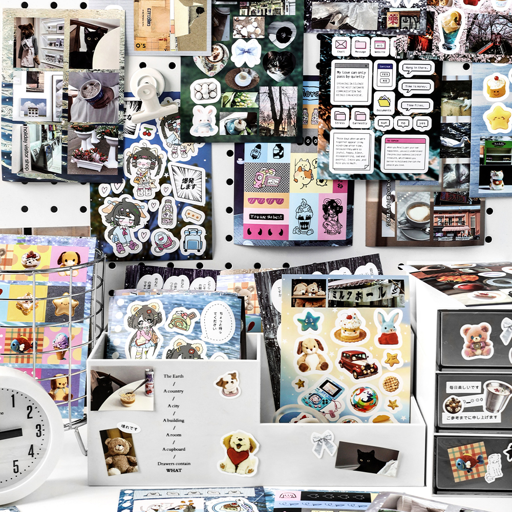 20 unids/pack etiqueta Vintage PET pegatina de paisaje DIY materiales decorativos para álbum de recortes arte Collage papelería pegatinas estéticas