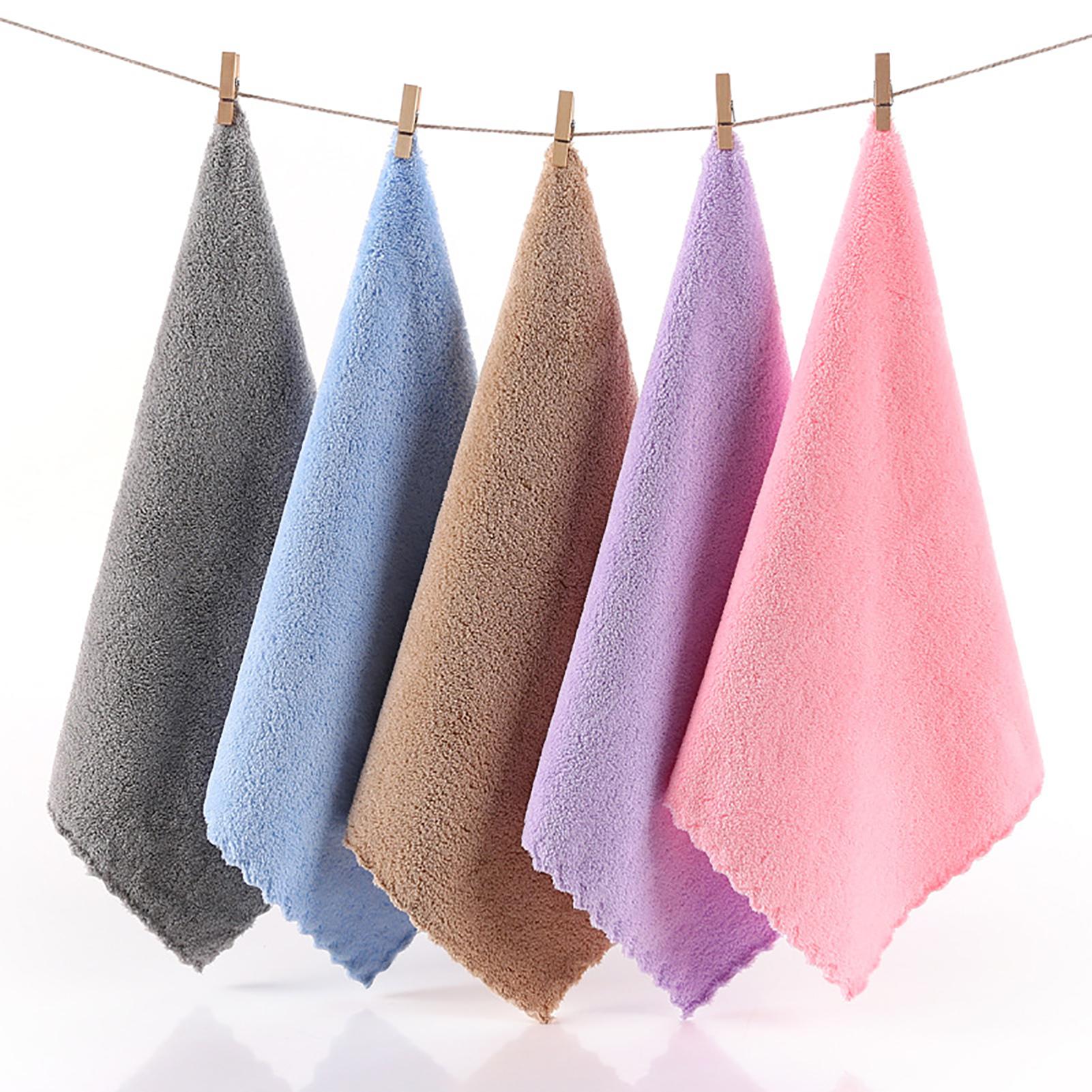 2Pcs 30Cm X 30Cm Effen Kleur Fleece Pasgeboren Baby Handdoek Water Absorptie Sneldrogende Gezicht Handdoeken Kinderen schoonmaken Tool