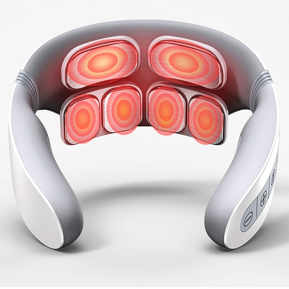Masseur Cervical intelligent chauffant à impulsions 6D, télécommande à Six têtes, masseur électrique de la colonne cervicale des épaules