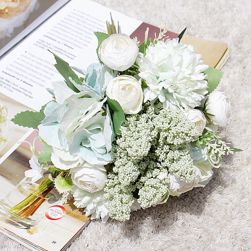 1 Bundel Bruiloft Combinatie Boeket Bruid Bruidsmeisje Bedrijf Bloemen Kunstbloemen Huishoudelijke Producten Home Decor Plakboek