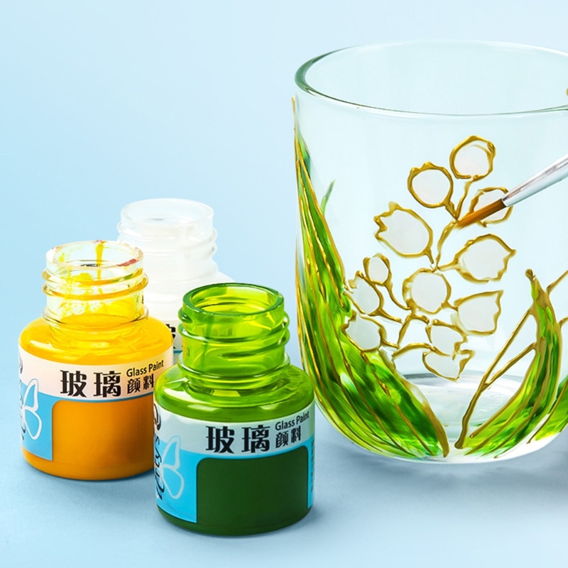 Glasfarbe – transparente Farbe, glänzend, brillante DIY-Bastelfarbe für Glasmalerei