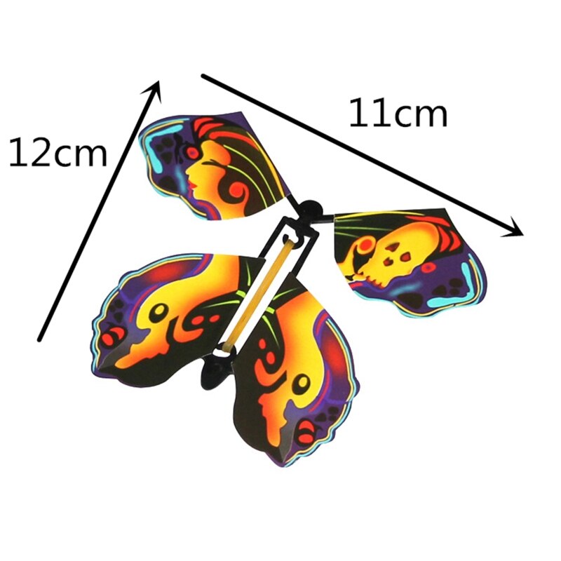 10Pcs Magic Flying Butterfly Wind Up Rubber Band Powered Butterfly for Kids Boys Girls Christmas Surprise Stocking