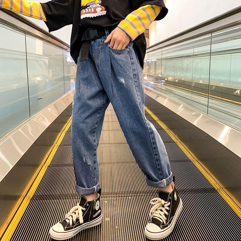 2020 New Spring Baby Girls Jeans pantaloni autunnali Denim Girls Clothes bambini Long Cowboy Cotton pantaloni per bambini abbigliamento per adolescenti W187: 4T