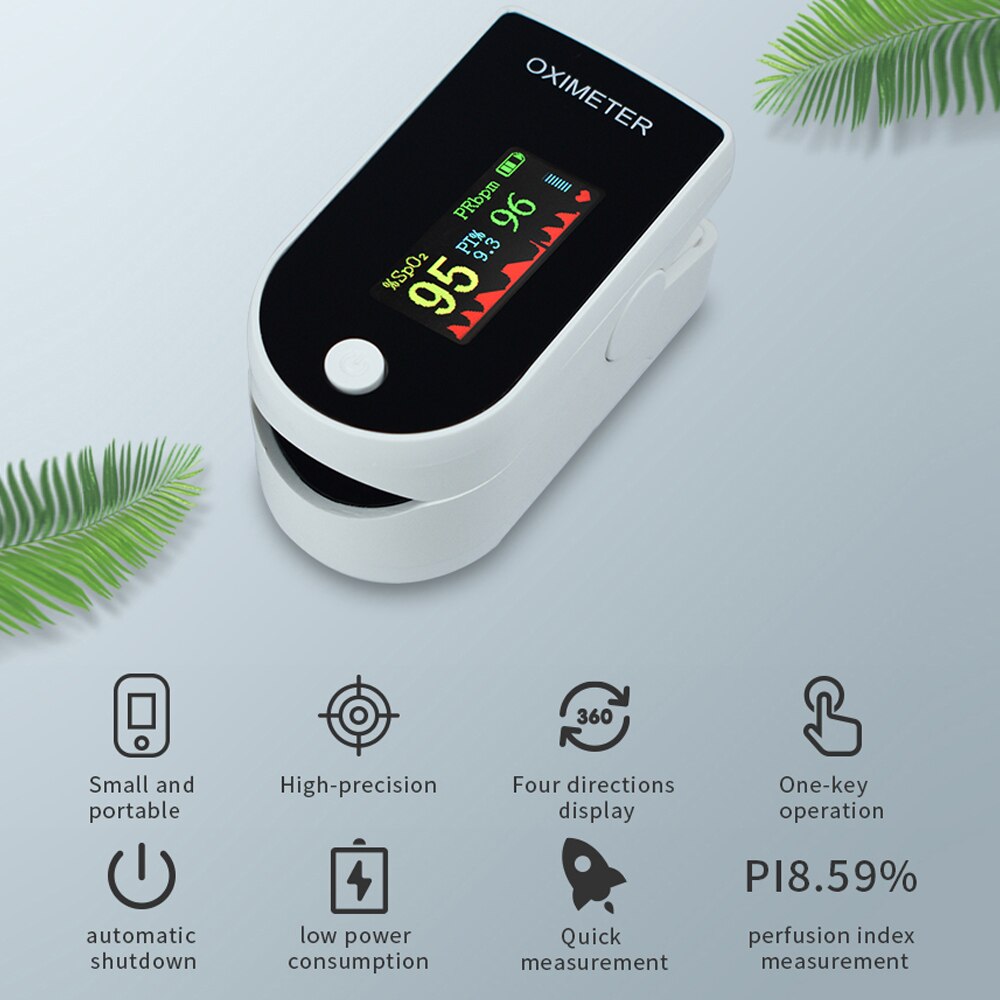4 In 1 Bluetooth Huishoudelijke Oled-scherm Vinger Oximeter Polsslag Perfusie Index SPO2 Bloed-Zuurstof Gegevens Meting Apparaat