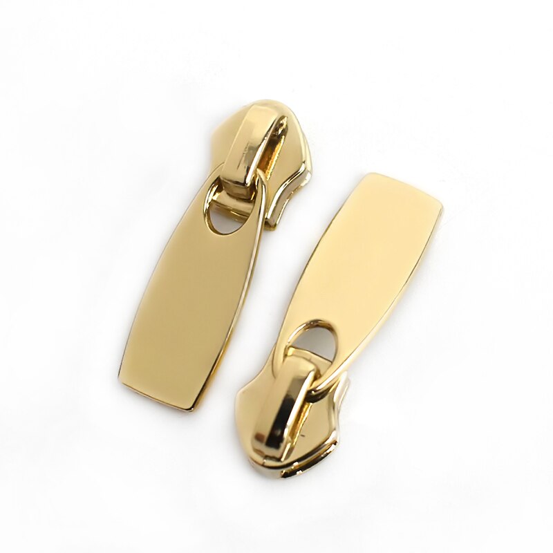 10pcs 5# Zipper Silder for Nylon Zip for Jacket Pocket Zippers Head Puller DIY Zips Repair Replacement Sewing Accessories ZT026: LightGold