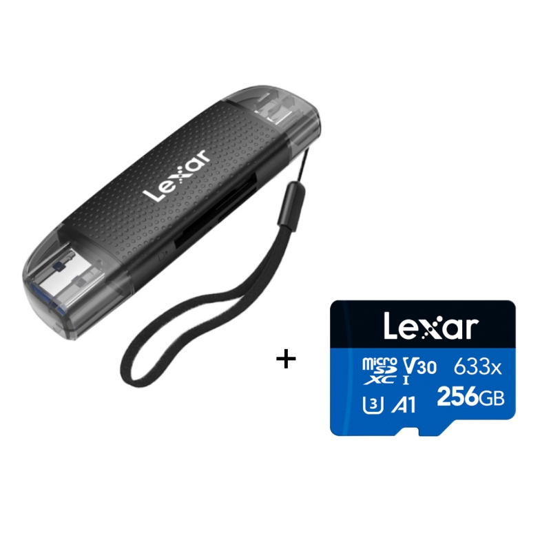 Lexar Micro SD-Karte 32 GB 64 GB 128 GB 256 GB 512 GB Speicherkarte A1 microSD TF-Karte für Telefonspeicher Flash-Karte mit USB 3.2-Leser: 200 GB