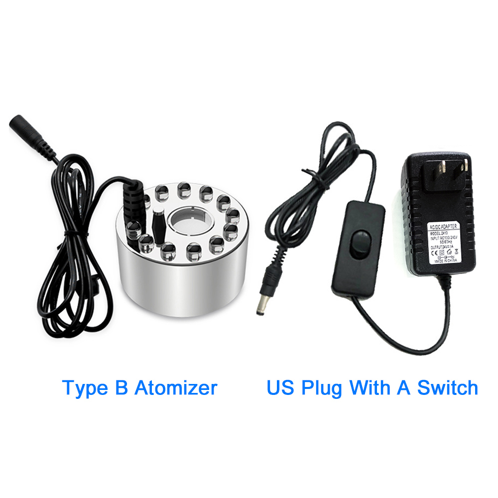 110V 220V Ultrasone Mist Maker Fogger Aquarium Verneveling Apparaat Luchtbevochtiger Hydrocultuur Vernevelaar Fontein Vijver verstuiver: Army Green