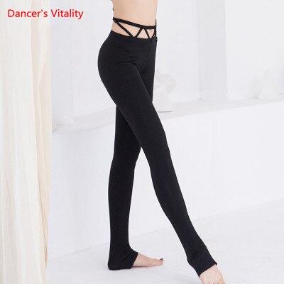 Pantalones de danza del vientre para mujer, ropa de práctica de cintura alta, con carácter: Pants style C / S