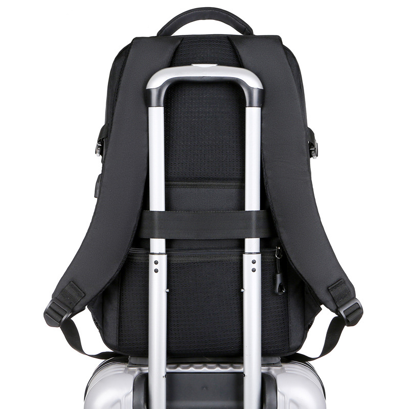 Large-Capacity Travel Business Backpack Student Cool Laptop Nylon Black Backpack Waterproof School Bag